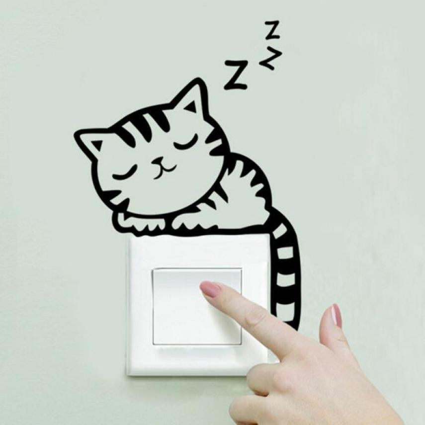 Cat Switch Wall Sticker