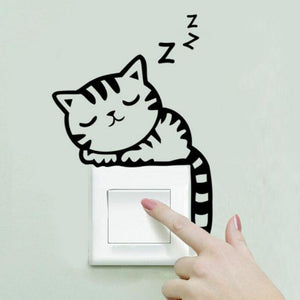 Cat Switch Wall Sticker
