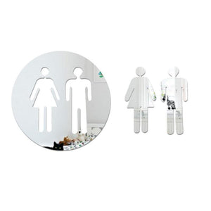 3D Mirror Toilet Decal